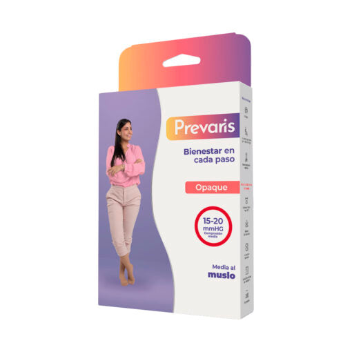 Medias Premier Opaque – Al Muslo – Compresión Mediana 15-20 mmHg – Prevaris
