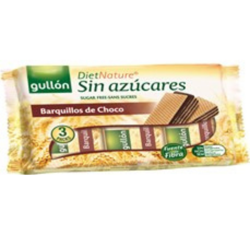 Galletas barquillo de choco, sin azúcar