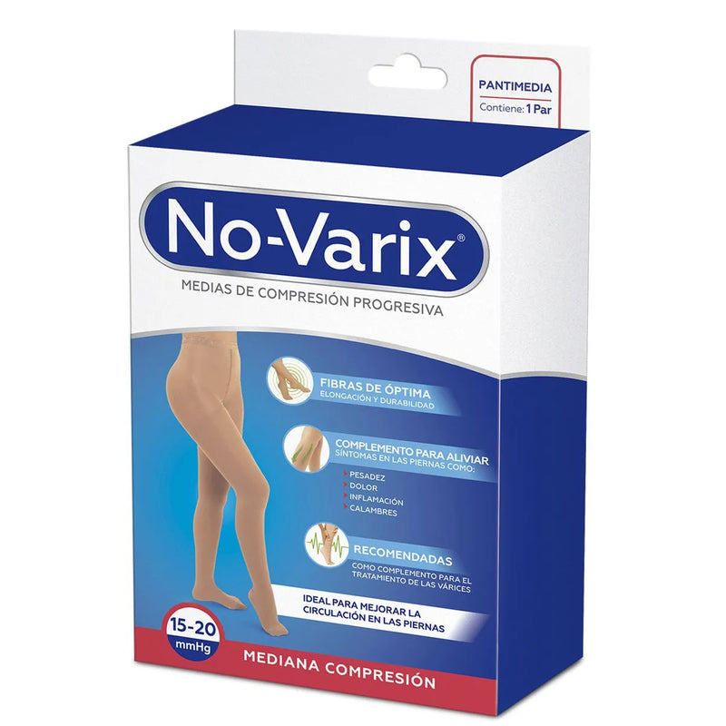 Media Novarix tipo panty de compresión mediana 15-20 mmHg