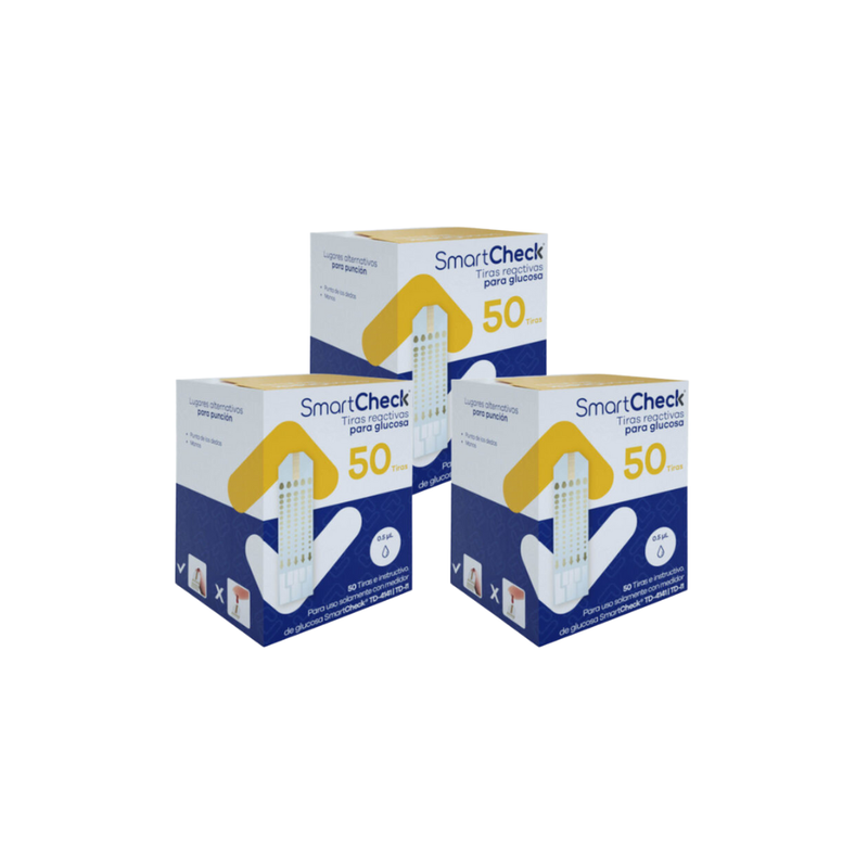 3 cajas de tiras de glucosa