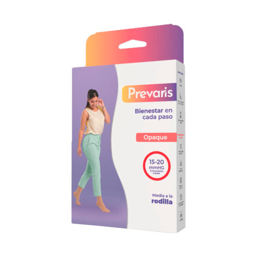 Medias Premier Opaque – A la Rodilla – Prevaris – Compresión Mediana 15-20 mmHg