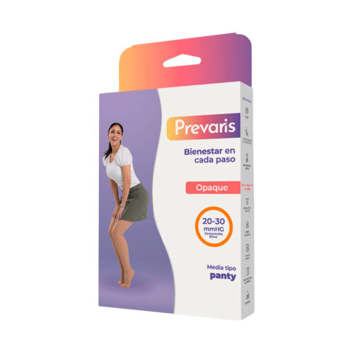 Medias Premier Opaque – Tipo Panty – Compresión Mediana 20-30 mmHg  – Prevaris