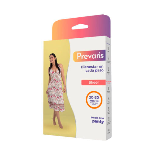 Media Sheer Essential Prevaris – Tipo Panty – Compresión Mediana 20-30 mmHg