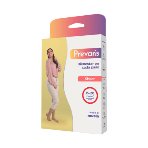 Media Sheer Essential Prevaris– Al Muslo – Compresión Mediana 15-20 mmHg