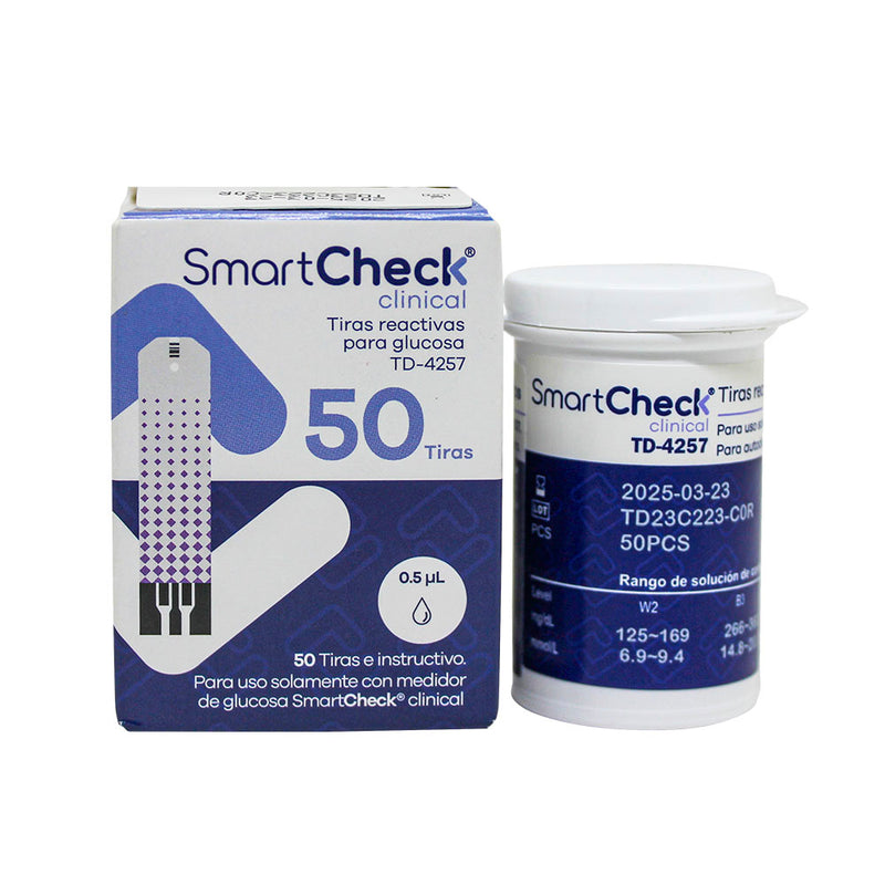 TIRAS GLUCOSA SMARTCHECK CLINICAL 50 UNI