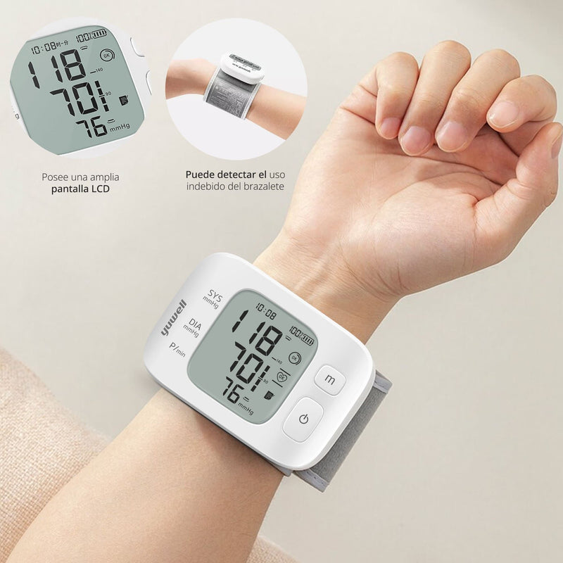 Medidor de presión digital de muñeca / Yuwell / unidad