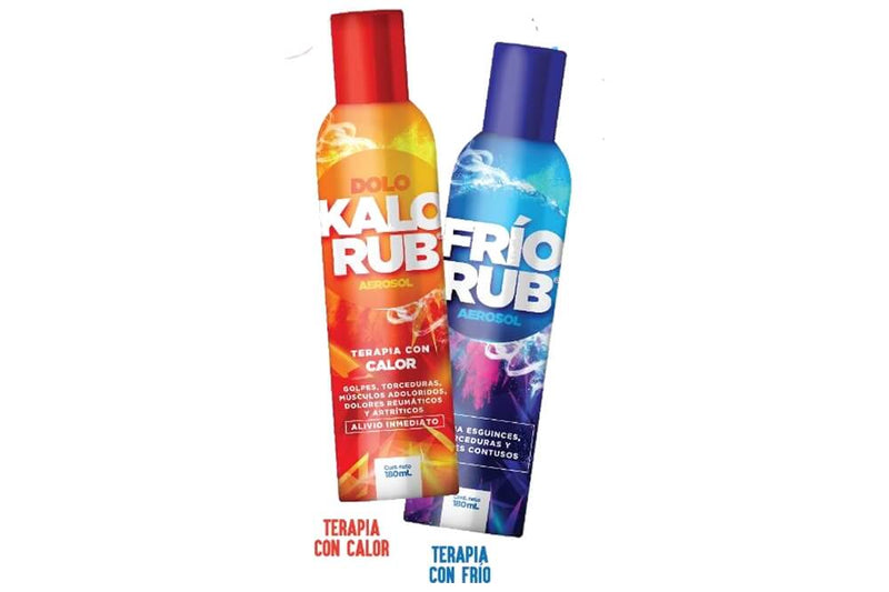 Terapia de contraste frío y calor en espray para alivio del dolor muscular / Fríorub Kalorub / duo