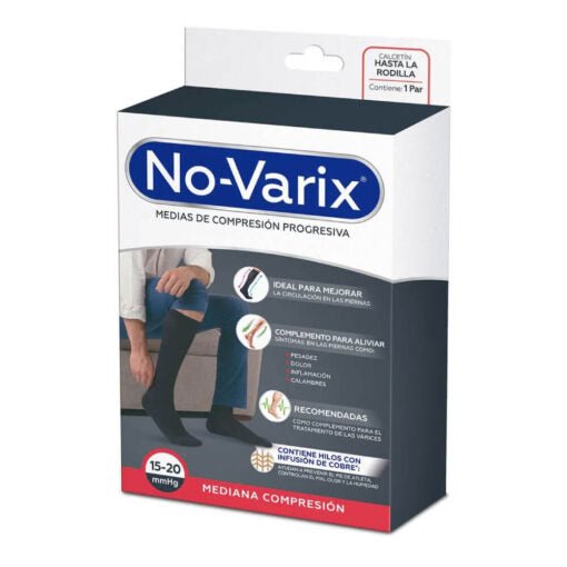 Calcetín Novarix con hilos de cobre de compresión mediana 15 - 20 mmHg - Casa Medica