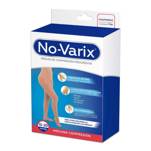Media Novarix tipo panty de compresión mediana 15-20 mmHg