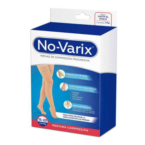 Media NoVarix – Al Muslo – Compresión Mediana 15-20 mmHg