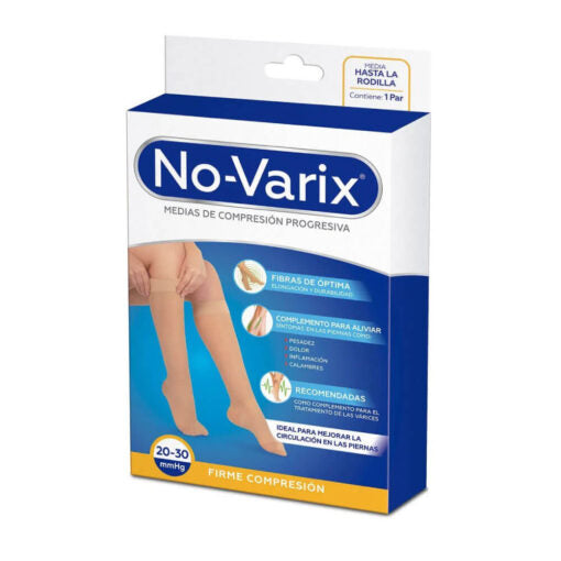 MEDIA NOVARIX A LA RODILLA -COMPRESIÓN FIRME 20-30 mmHg