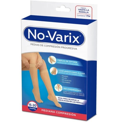 NoVarix – A la rodilla con punta abierta – Compresión Media - Casa Medica