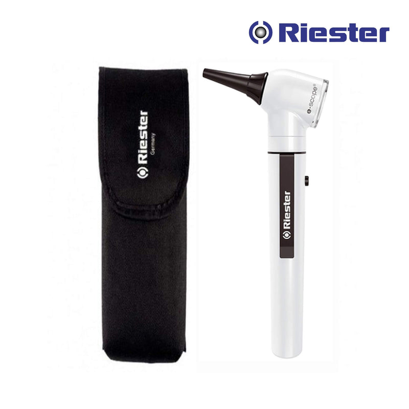 Otoscopio Scope blanco en estuche/ Riester/ unidad
