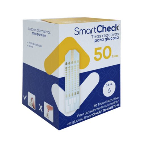 Tiras Reactivas De Glucosa O Tiras Para Medir Azúcar En Sangre, Smartcheck - Casa Medica