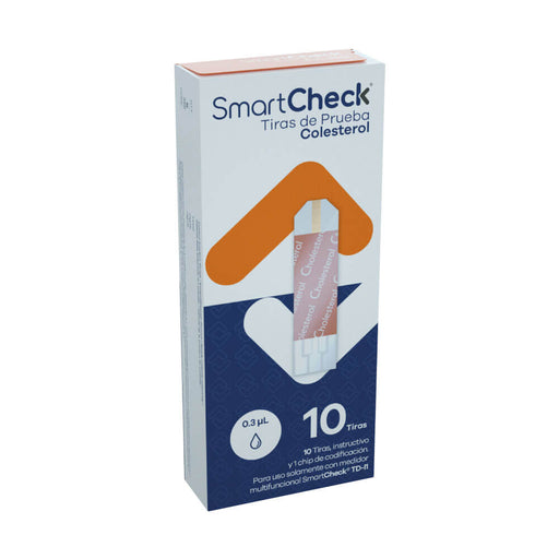 Tiras colesterol Smartcheck 10 uni - Casa Medica