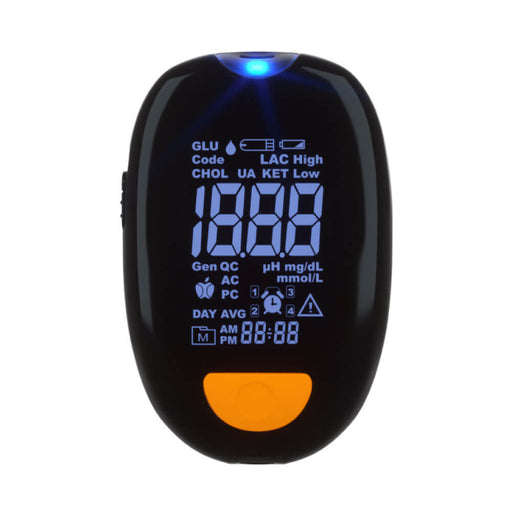 Medidor de glucosa o azúcar, colesterol y cetonas en sangre, glucómetro Smartcheck Professional - Casa Medica